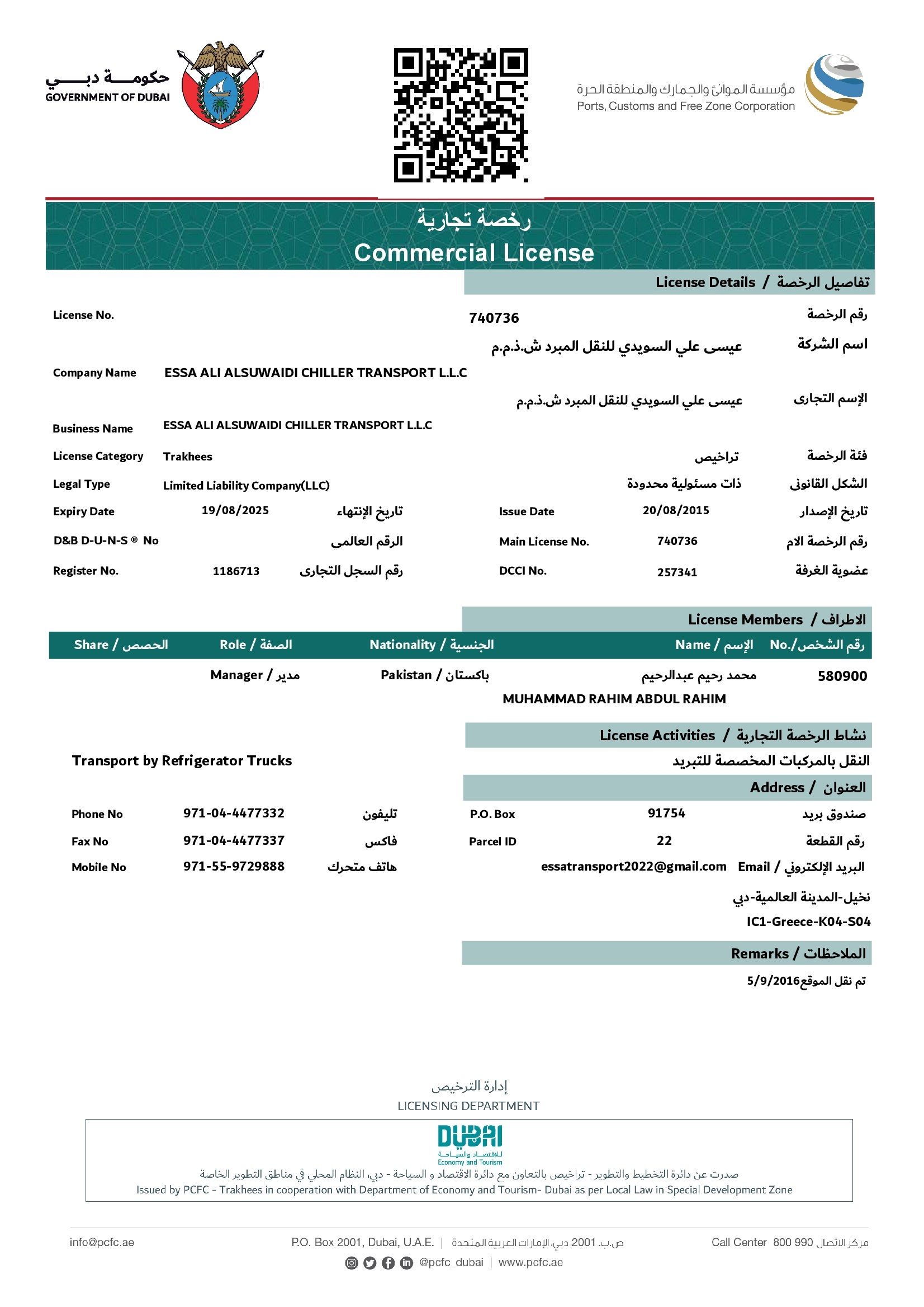 trade licence