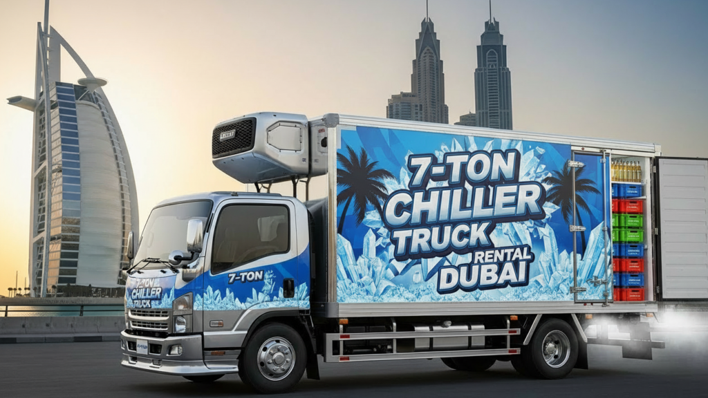 7 ton chiller truck rental in dubai